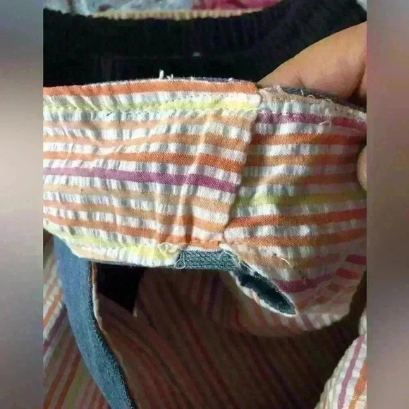 handmade pinafore denim doilie infant dress top 12 months? - Picture 5 of 5